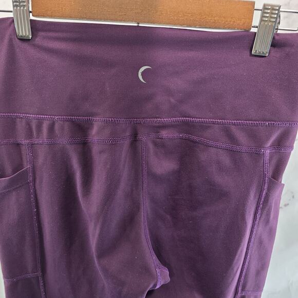 Zyia Leggings Womens 6 8 Purple Crop Capri High Rise Light N Tight Pockets - Picture 6 of 10